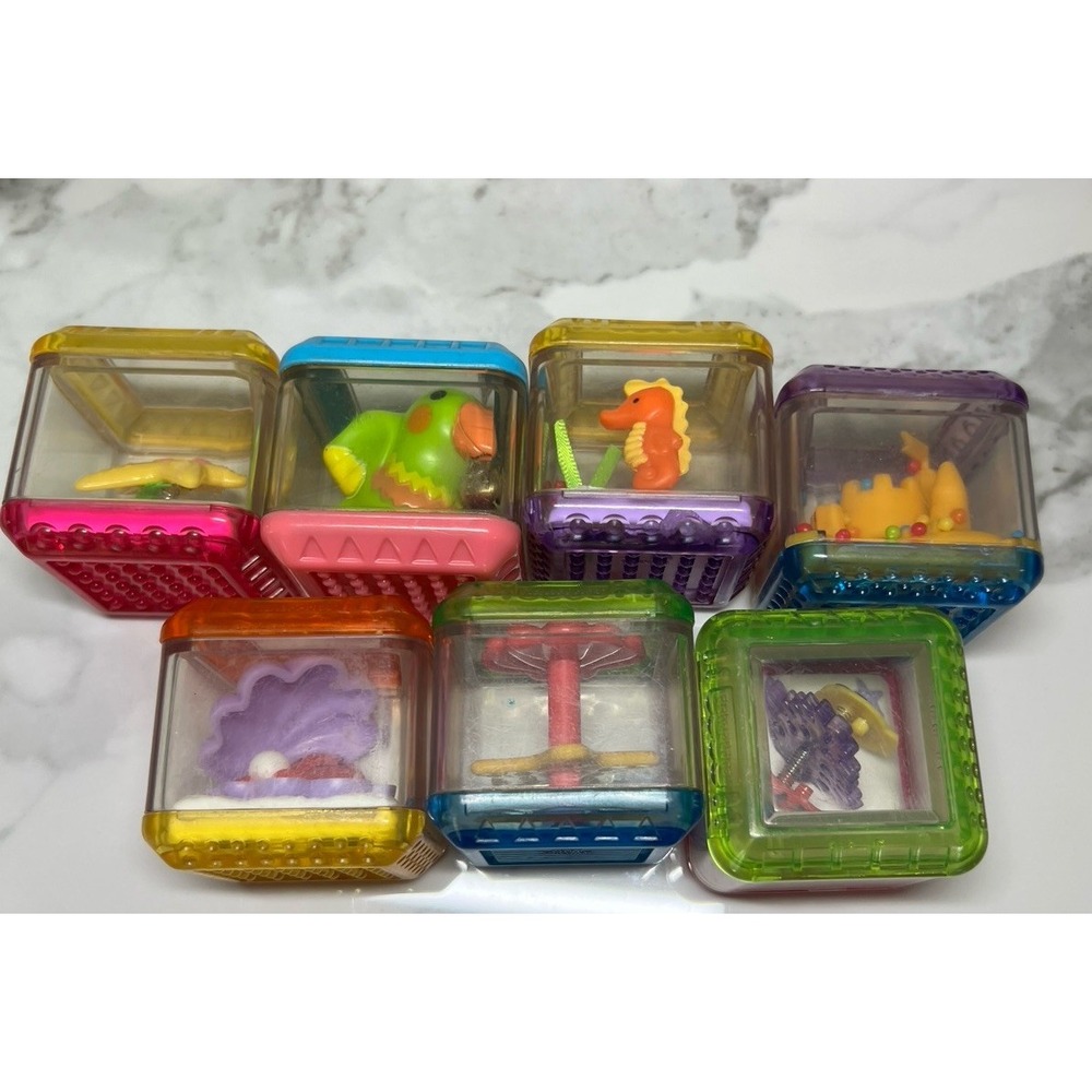 Lot of 10 Fisher Price Peek A Boo Blocks Sensory Puzzle Interactive Stacking Toy - Picture 3 of 3
